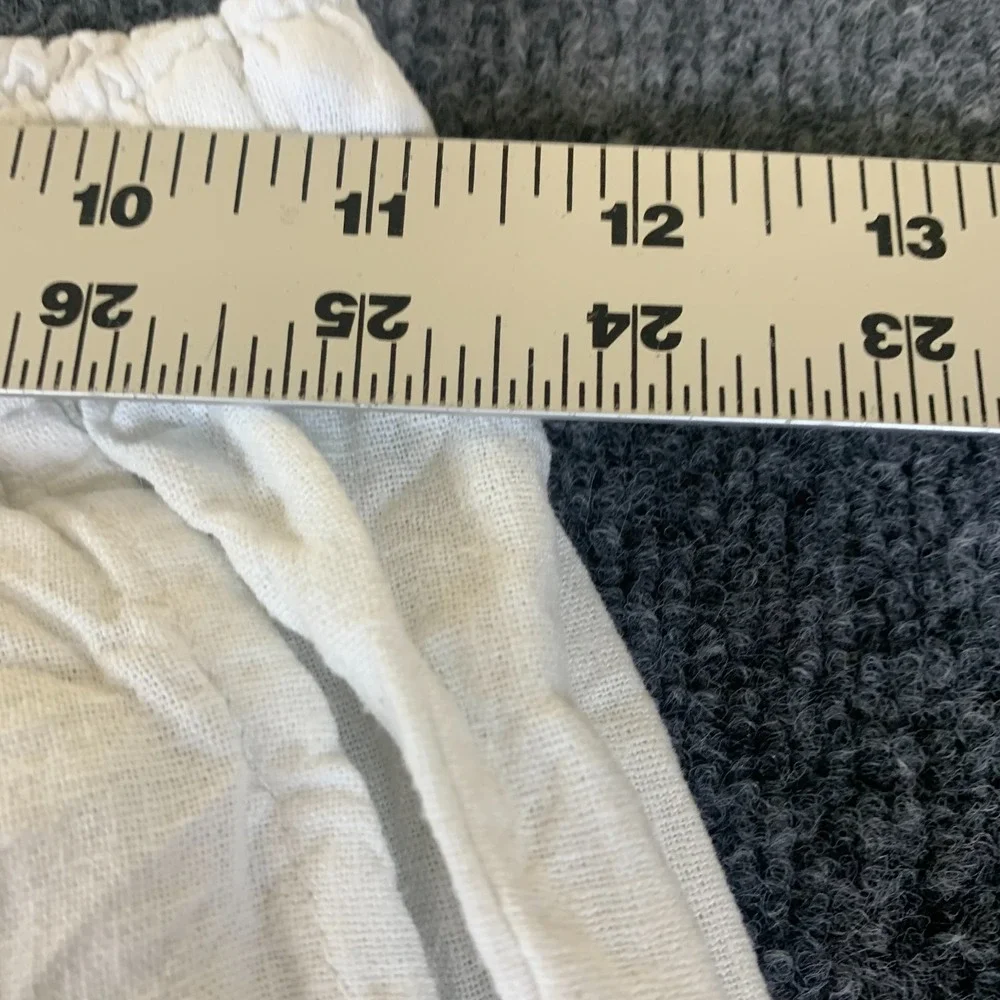 Subdued Pants Womens 22x27.5 White High Rise Drawstring Wide Leg Everyday Wear